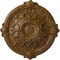 Ekena Millwork Hamilton Ceiling Medallion (Fits Canopies up to 3 3/4"), 17 3/8"OD x 1 3/4"P, Smokey Topaz Crackle CM17HASTC - alternate 1